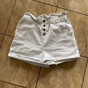 White high waisted shorts
